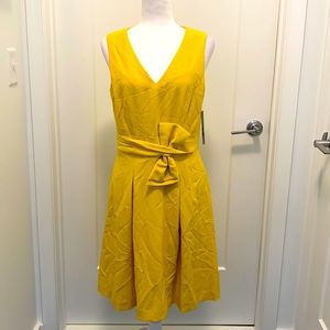 🌻 NWT!! TAHARI ASL Sleeveless V-Neck Bow Waist Dress - Size 8